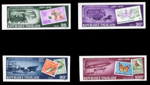 Togo #853-855, C205, 1973 Postal Service, imperf. set of four, never hinged