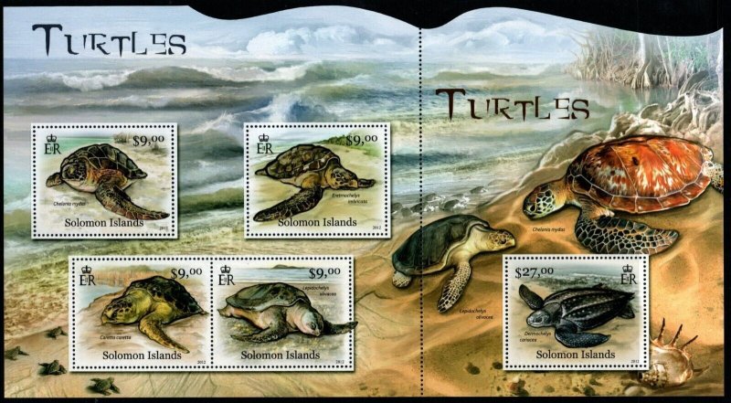 SOLOMON ISLANDS 2012 TURTLES MNH