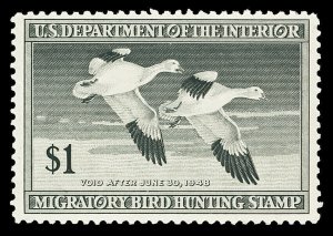 Scott RW14 1947 $1.00 Duck Stamp Mint VF NH Cat $55