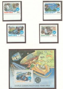 St. Lucia #607-611 Mint (NH) Single (Complete Set)