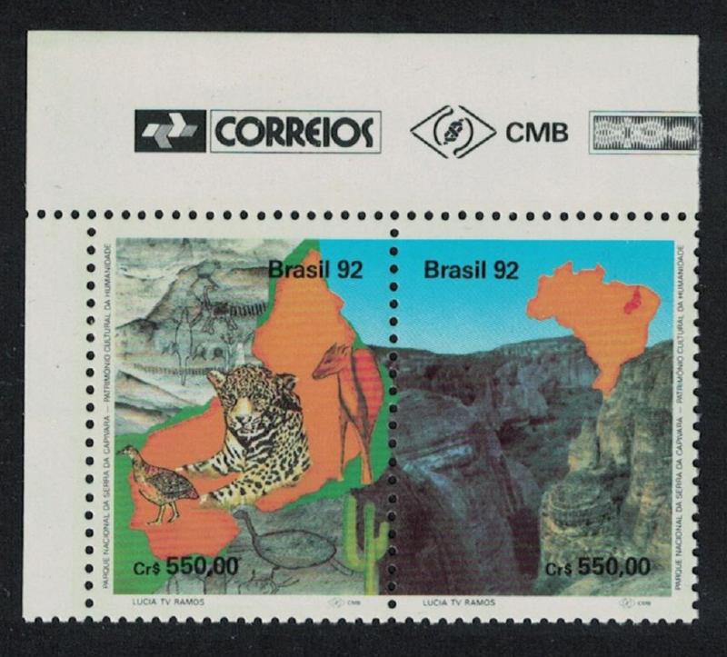 Brazil Leopard Bird Corner pair SG#2549-2550 MI#2489-2490 SC#2383a