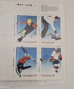 Canada 2002 Olympic Winter Games #1939a Set of Corner Inscription Blocks