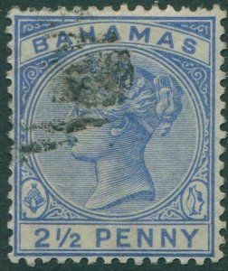 Bahamas 1884 SG52 2½d blue QV FU