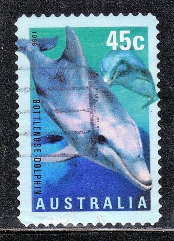 AUSTRALIA SC# 1704 USED  45c 1998  DULPHINS SEE SCAN
