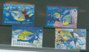 Barbados #1102-1106 Mint (NH) Single (Complete Set) (Wildlife) (Wwf)