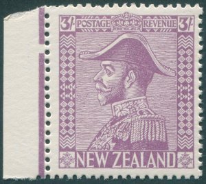 New Zealand 1927 3s pale mauve Cowan paper SG470 MNH