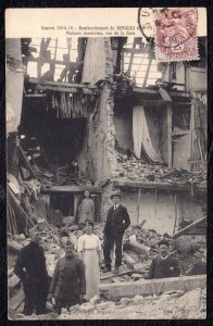 France 1917 WWI Bergues Bombing Postcard