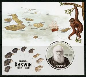 BENIN 2017 CHARLES DARWIN SOUVENIR SHEET  MINT NEVER HINGED