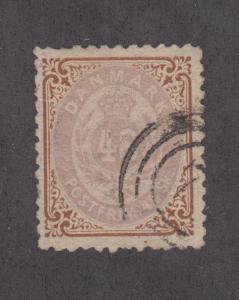 Denmark Sc 24 used 1870 48s brown & lilac Numeral, perf 12½ F-VF