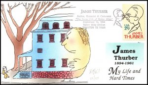 Scott 2862 - 29 Cents James Thurber K Bevil Hand Painted FDC 22 Of 125 