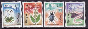 D4-Faroe Is.-Sc#216-19-unused NH set-Flora & Fauna-1991-