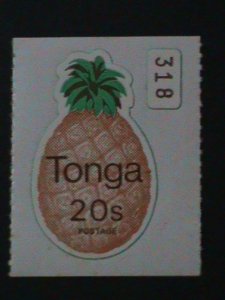 ​TONGA-RARE LOVELY BEAUTIFUL PINEAPPLE SHAPE CUT STAMP-MINT VF- HARD TO FIND