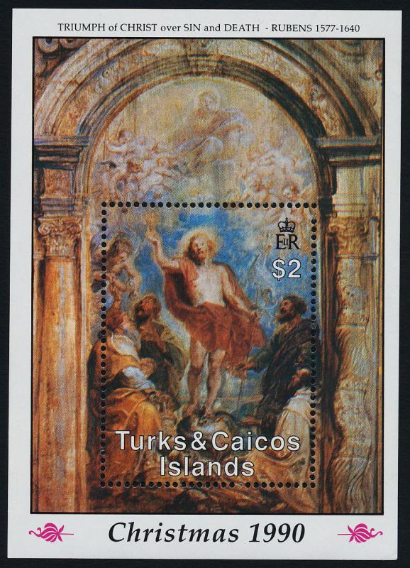 Turks & Caicos 876 MNH Christmas, Art, Paintings