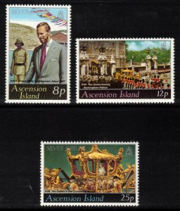 ASCENSION 1977 Silver Jubilee; Scott 218-20, SG 222-24; MNH