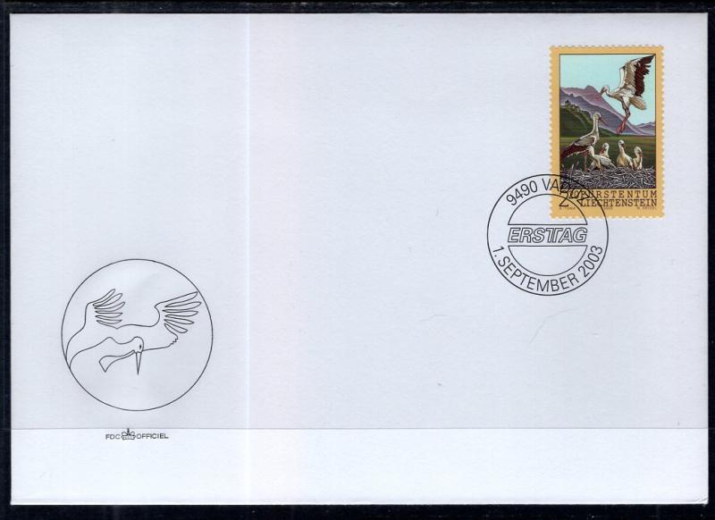 Liechtenstein 1268 Birds U/A FDC