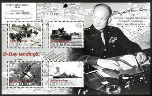 GIBRALTAR - 2004 - D DAY - WW II - EISENHOWER - OVERLORD - MINT - MNH SHEET!