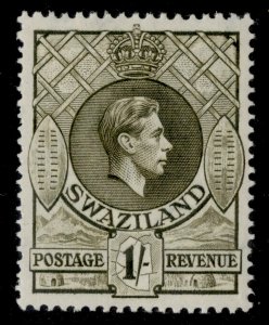 SWAZILAND GVI SG35a, 1s brown-olive, NH MINT.