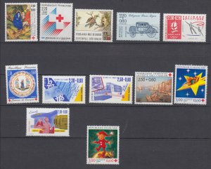 J29311, various 1980,s-90,s sets of 1 mnh lot all dif