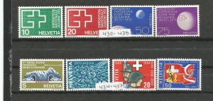 Swiss # 430-433 , 434-437  , TWO sets, MNH