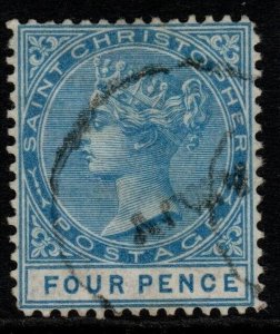 ST.CHRISTOPHER SG8w 1879 4d BLUE p14 WMK INVERTED USED