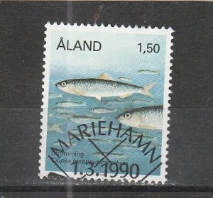 Aland  Scott#  36  Used  (1990 Atlantic Herring)