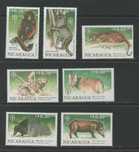 Thematic Stamps Animals - NICARAGUA 1991 F.A.O.ANIMALS 7v 3079/85 mint