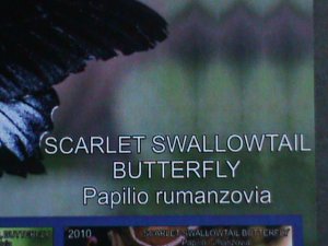 ​FERR ISLAND STAMP-2010 COLORFUL BEAUTIFUL LOVELY BUTTERFLY MNH MINI SHEET-VF