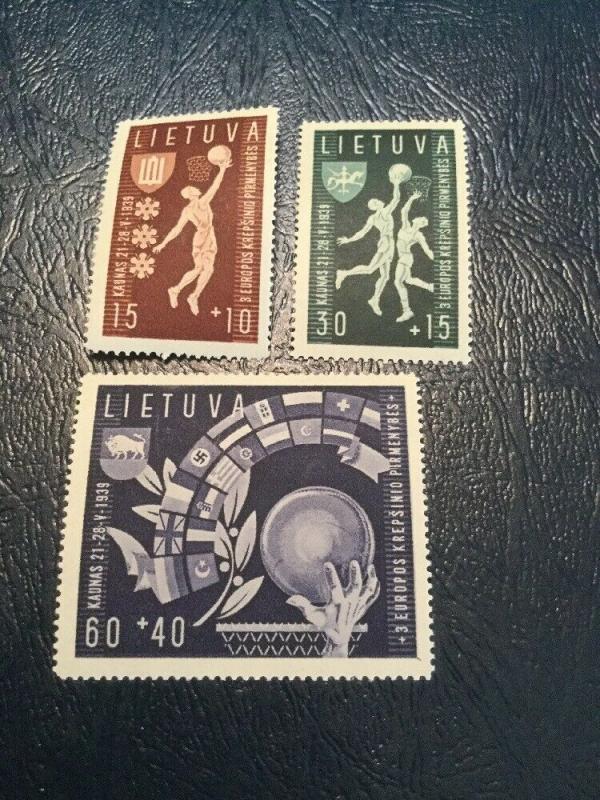 Lithuania Scott #B52-54 Mint Never Hinged 1939 Stamps