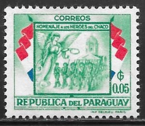 Paraguay 508: 5c Soldiers, Angel and Assuncion Cathedral, MH, VF