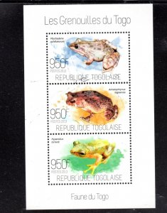 TOGO 2013 FROGS MINT VF NH O.G M/S3 (43 TO)