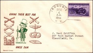 4 Dec 1944 WWII Patriotic Cover Giving Their Best For Uncle Sam Sherman 2941