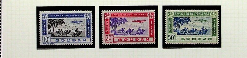 FRENCH SUDAN Sc C6-13 NH ISSUE OF 1942 - AVIATION