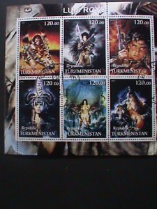 TURKMENISTAN STAMP:2001 FAMOUS NUDE PAINTING-LUIS ROYO-CTO-STAMP S/S SHEET-VF