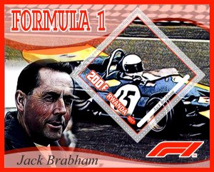 Stamps.Cars . Formula 1 . 2017 year 6 sheets perforated