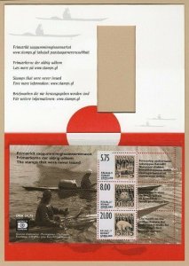 Greenland 2001 Scott 387-389  MNH stamps in folder polar bear by Czeslaw Slania