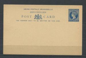 Great Britain Seychelles Postal Stationary Card Red  6 C Unused 9889