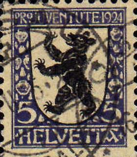 SWITZERLAND 1924 PRO-JUVE 5C FINE USED