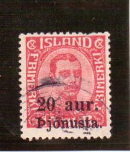 Iceland  Scott#  O52  Used