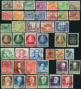 GERMANY Occupation BERLIN Deutsche Post Postage Stamp Collection 1949-1953 Used