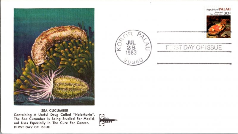 Palau, Worldwide First Day Cover, Marine Life