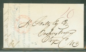 US  Folded letter with CDS to Cooking Farm(?) dated October 14, 1843. Seeking payment of $123 for a prosted note.