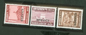 Bangladesh #O30/O32/O34 Mint (NH) Single