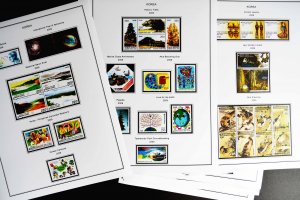 COLOR PRINTED SOUTH KOREA 2000-2010 STAMP ALBUM PAGES (98 illustrated pages)