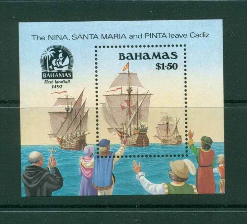 Bahamas #692 (1990 Discovery of America sheet)  VFMNH  CV $9.00