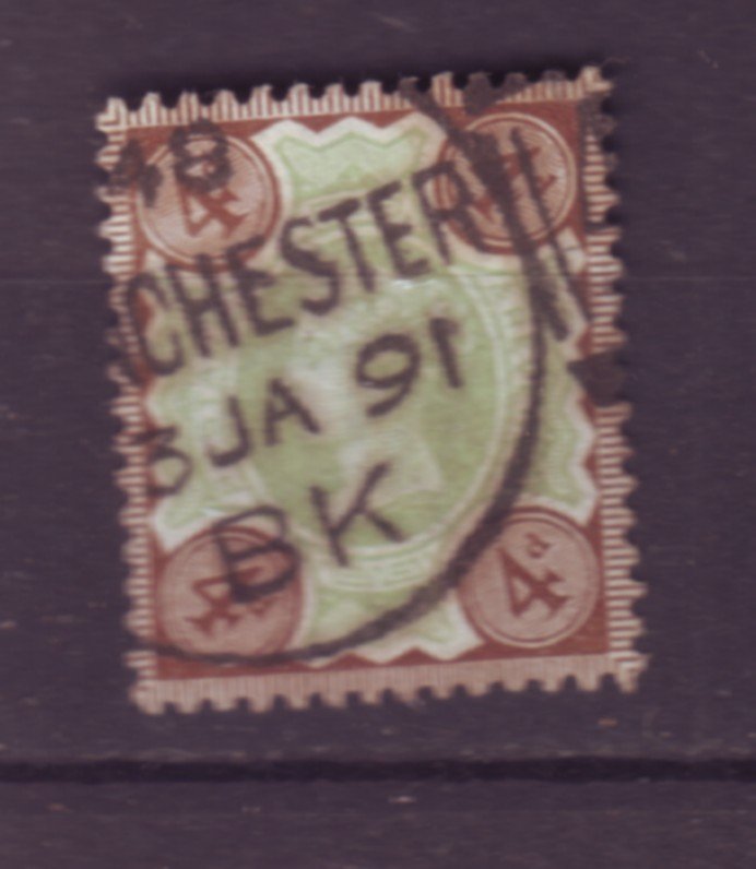 J22117 Jlstamps 1887-92 great britain used #116 queen