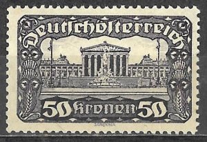 Austria 1921 Mint Stamp Scott #248 Parliament Building Vienna 50K