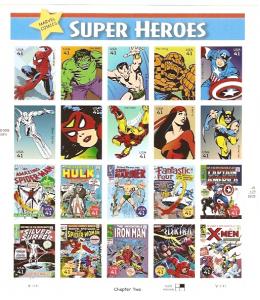 #4159 Marvel Superheroes Full Sheet Mint NH