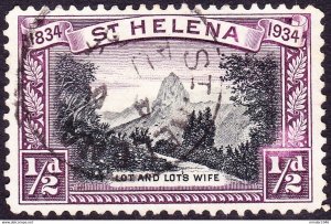 ST HELENA 1934 KGV ½d Black & Violet SG114 Used