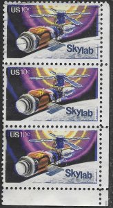 US #1529 used corner strip of 3. Skylab,