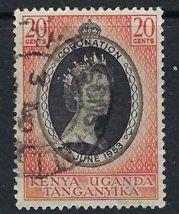 Kenya UT 101 Used 1953 QEII Coronation (mm1456)